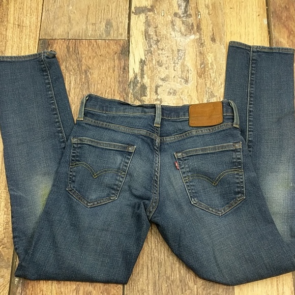 Levi's 511 Premium Denim Blue Jeans Big E Leather Patch 27" Waist 29" Inseam - Picture 3 of 8